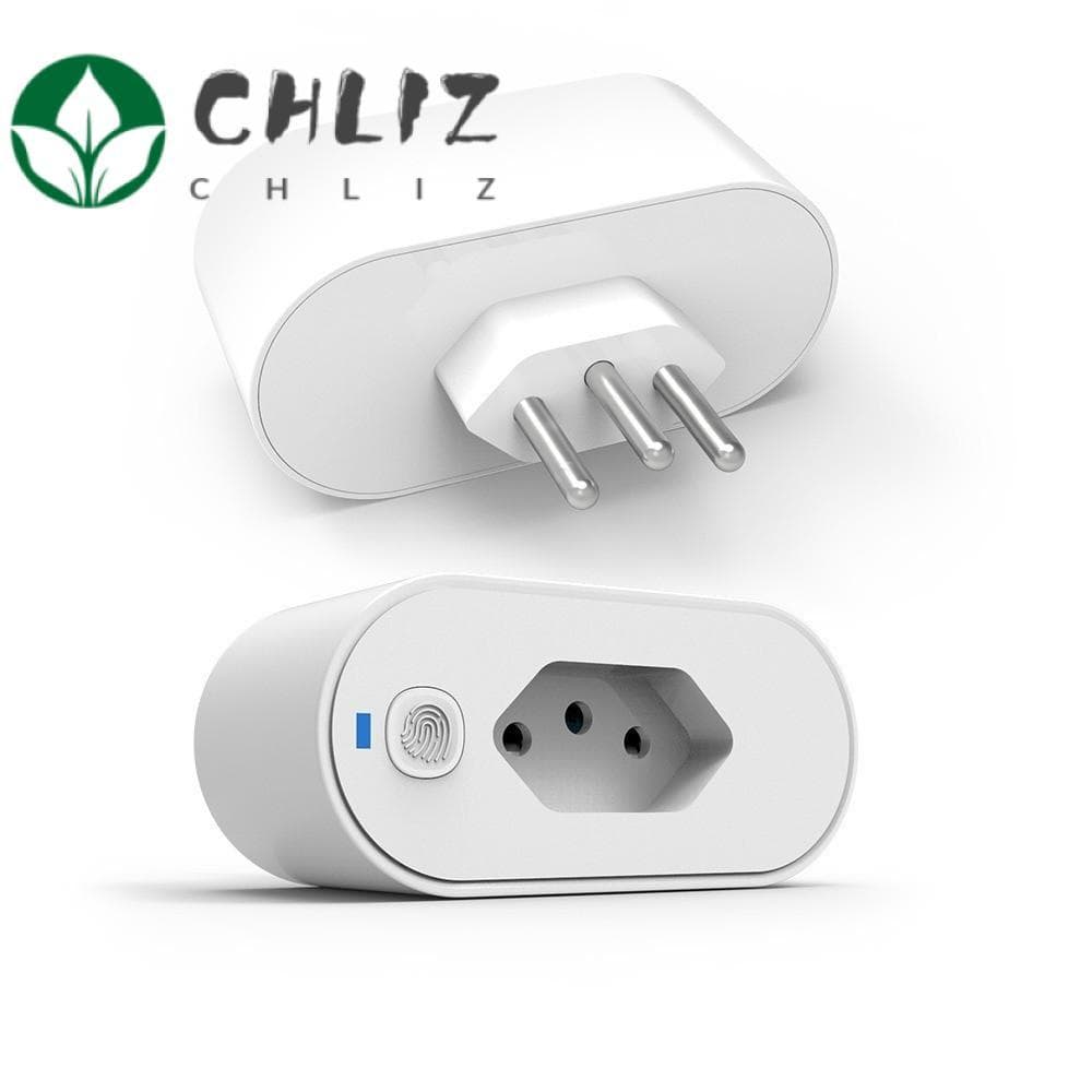 Adaptador De Tomada Inteligente CHLIZ , Conectividade Tuya WiFi Child Lock Brasil Smart Plug , Controle De Voz