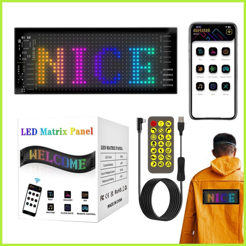LED Sinal De Carro Animação Rolagem Mensagem Display Flexível Digital Acessórios Do Loja beqaxbr