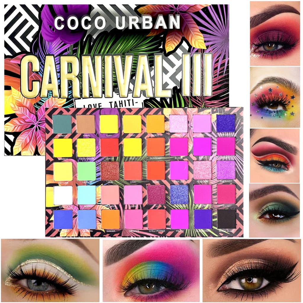 Paleta de sombras de 40 cores, blush, iluminador, paleta multifuncional com acabamentos perolados e foscos.