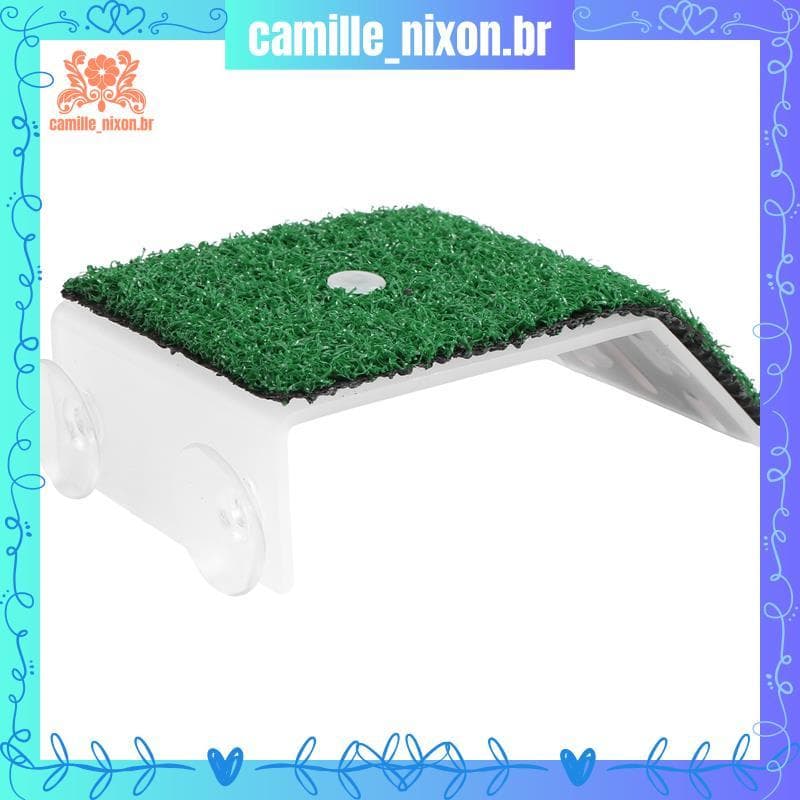 [camille_nixon.br] Plataforma De Frade De Tartaruga De Gramado Descanso , Rampa Grama De Simulação Para Tanque Réptil