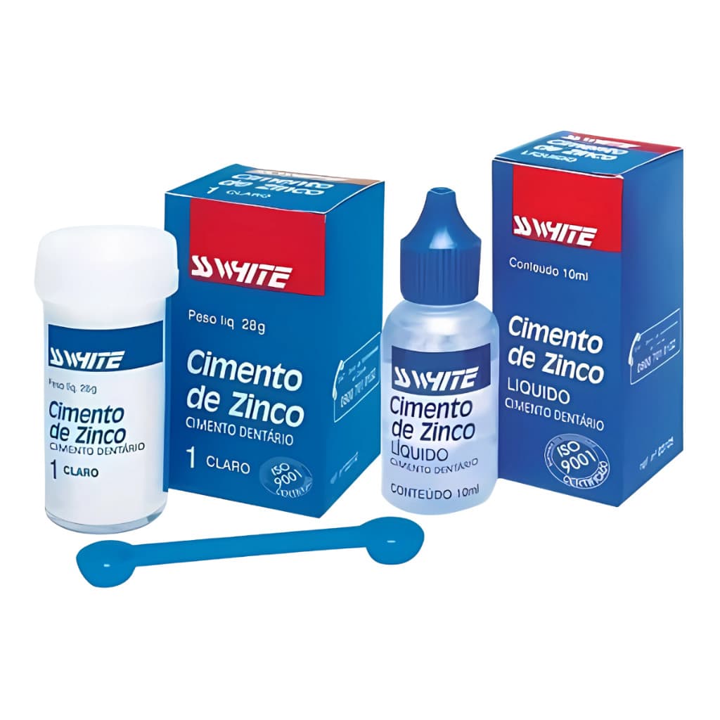 Cimento De Zinco Kit Pó E Líquido Restauração Pivô Prótese