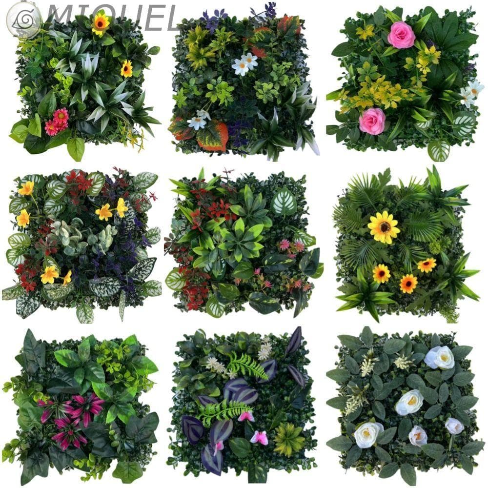 Tapete De Eucalipto Artificial MIQUEL , Painel De Parede De Planta DIY Com Proteção UV , Sem Rega