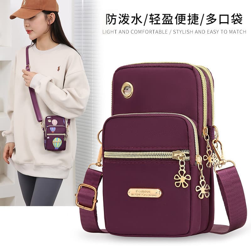 Bolsa para celular feminina, bolsa transversal, de pescoço e pulso, mini bolsa pequena 0VV7