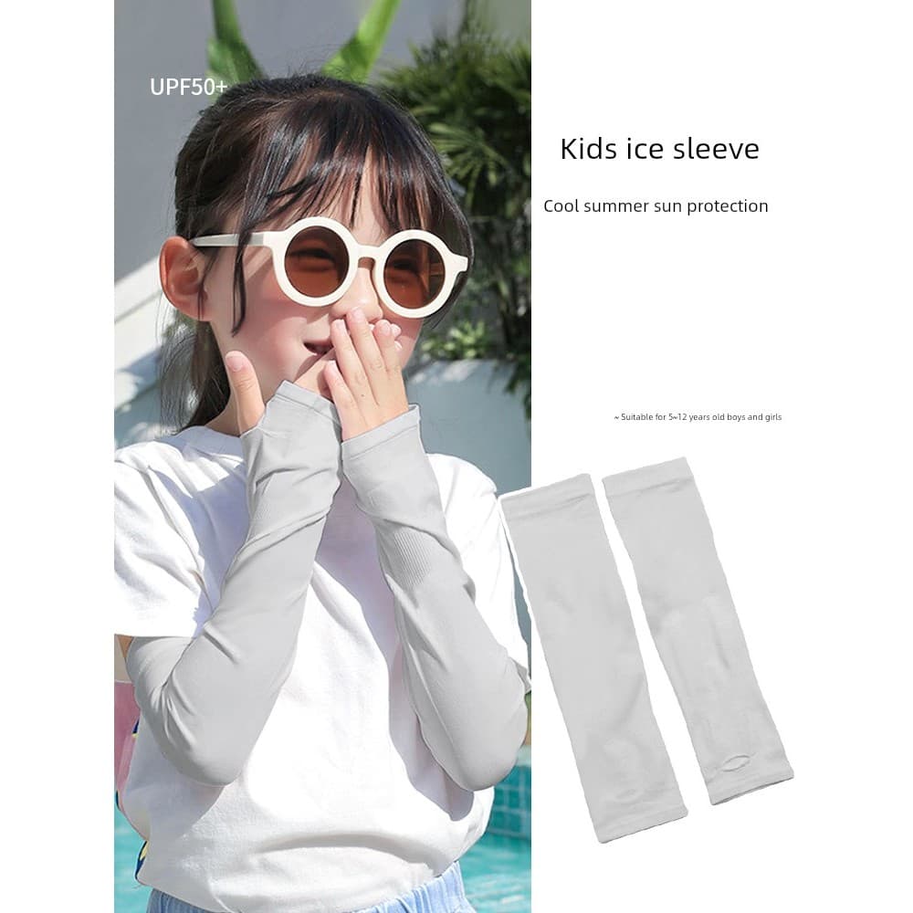 🔥 Manga Térmica Frescor Kids 🔥 Respirável e Transpirável Manga de Proteção Solar Infantil Secagem Rápida Proteção Sola