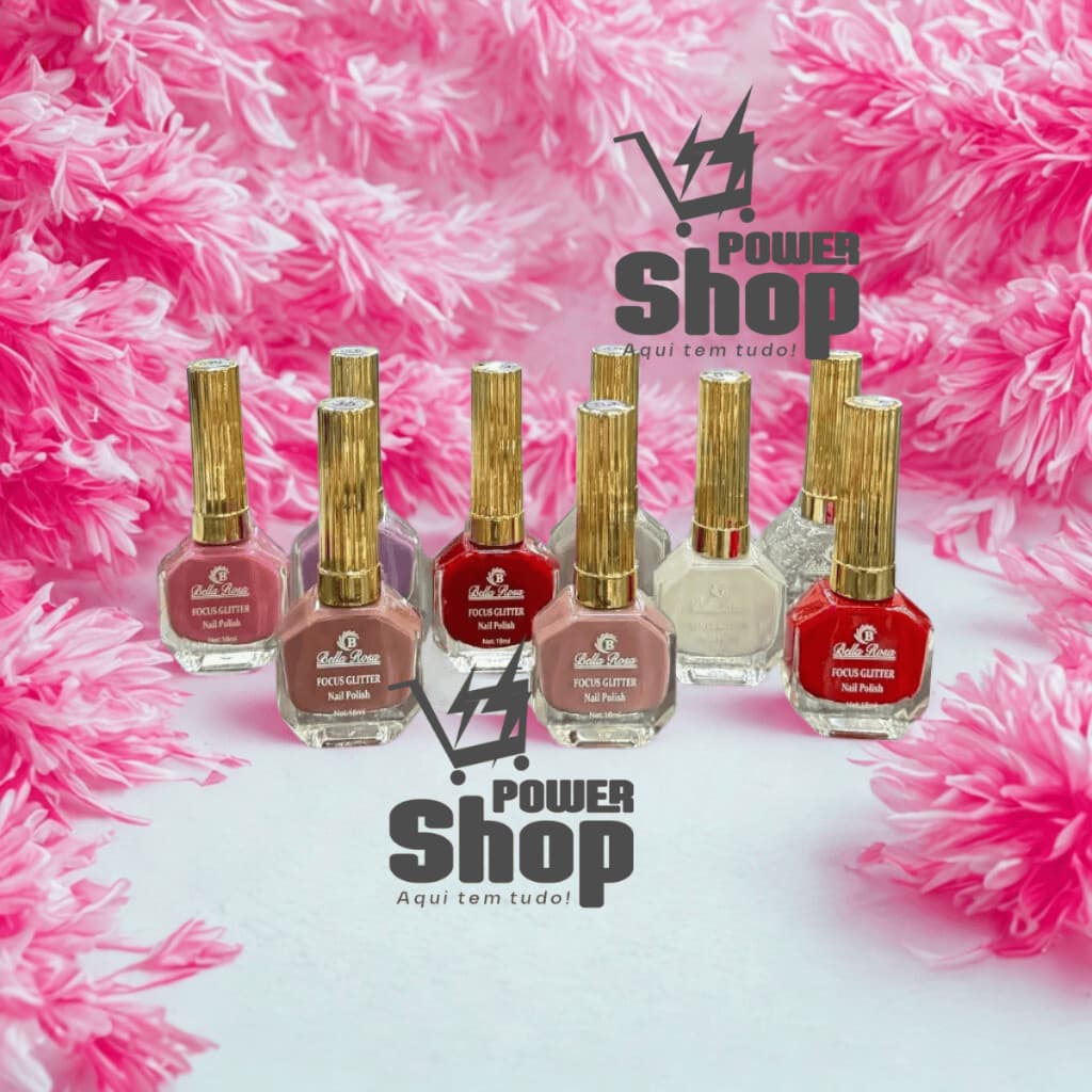 Esmaltes p/ Unhas Natural Seca Sem Cabine Bella Rosa 18ml Brilho Esmalte Mão e Pé Manicure