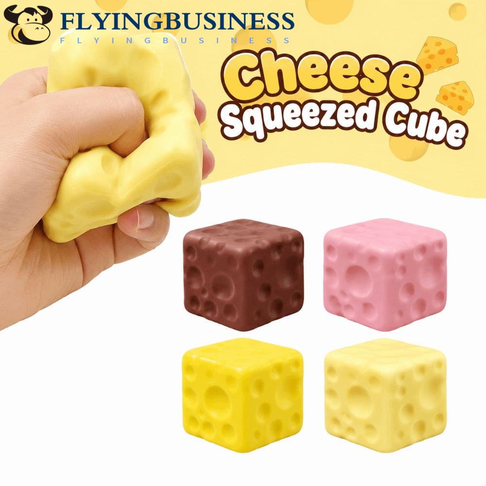 Cubo Espremido De Queijo FLYINGBUSINESS , Brinquedo Mole Para Alívio De Ansiedade De 6 Cm Super Macio De Recuperação Len