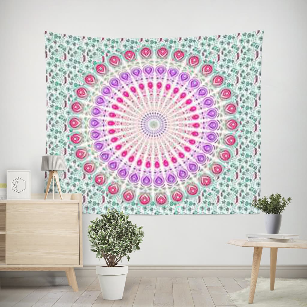 Tapeçaria de mandala para decoração de parede, estilo nórdico, para quarto, sala de estar, arte suspensa, tecido de fund