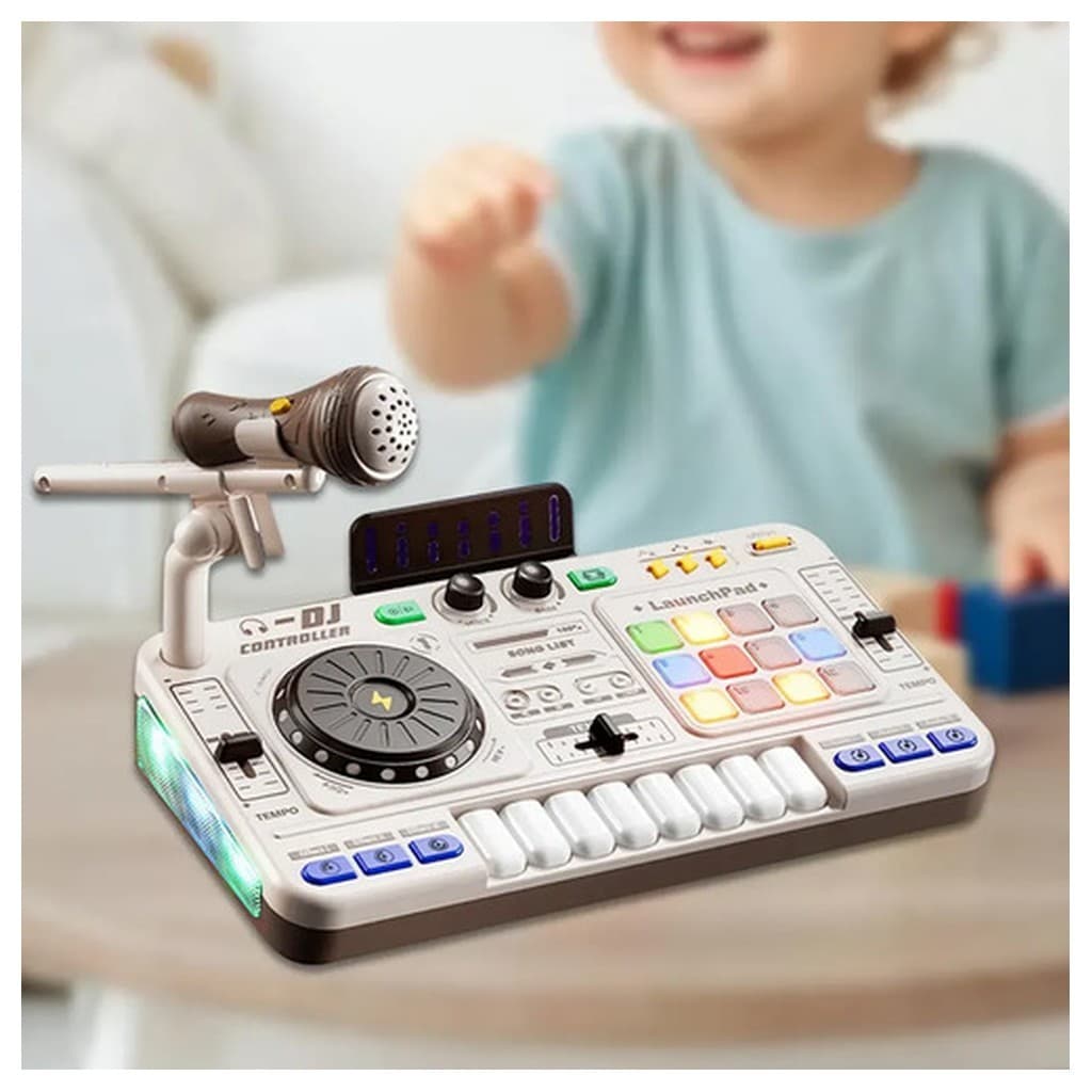 Brinquedo Dj Musical Infantil Bluetooth Com Luz Multikids BR1175 Mixer Controlador Ritmos Dance Beats Hip Hop 9 Teclas