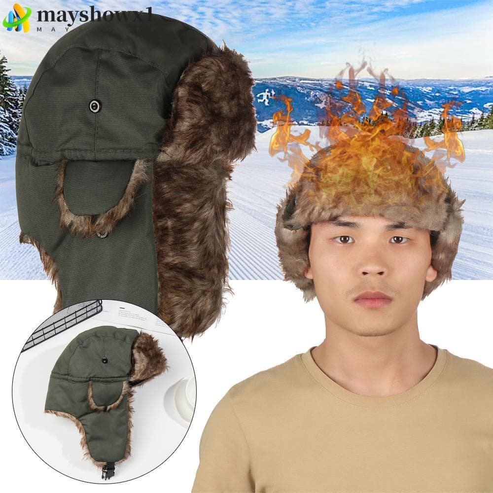MAYSHOWX1 Chapéus De Inverno Ao Ar Livre Earflap Masculino Feminino Boné