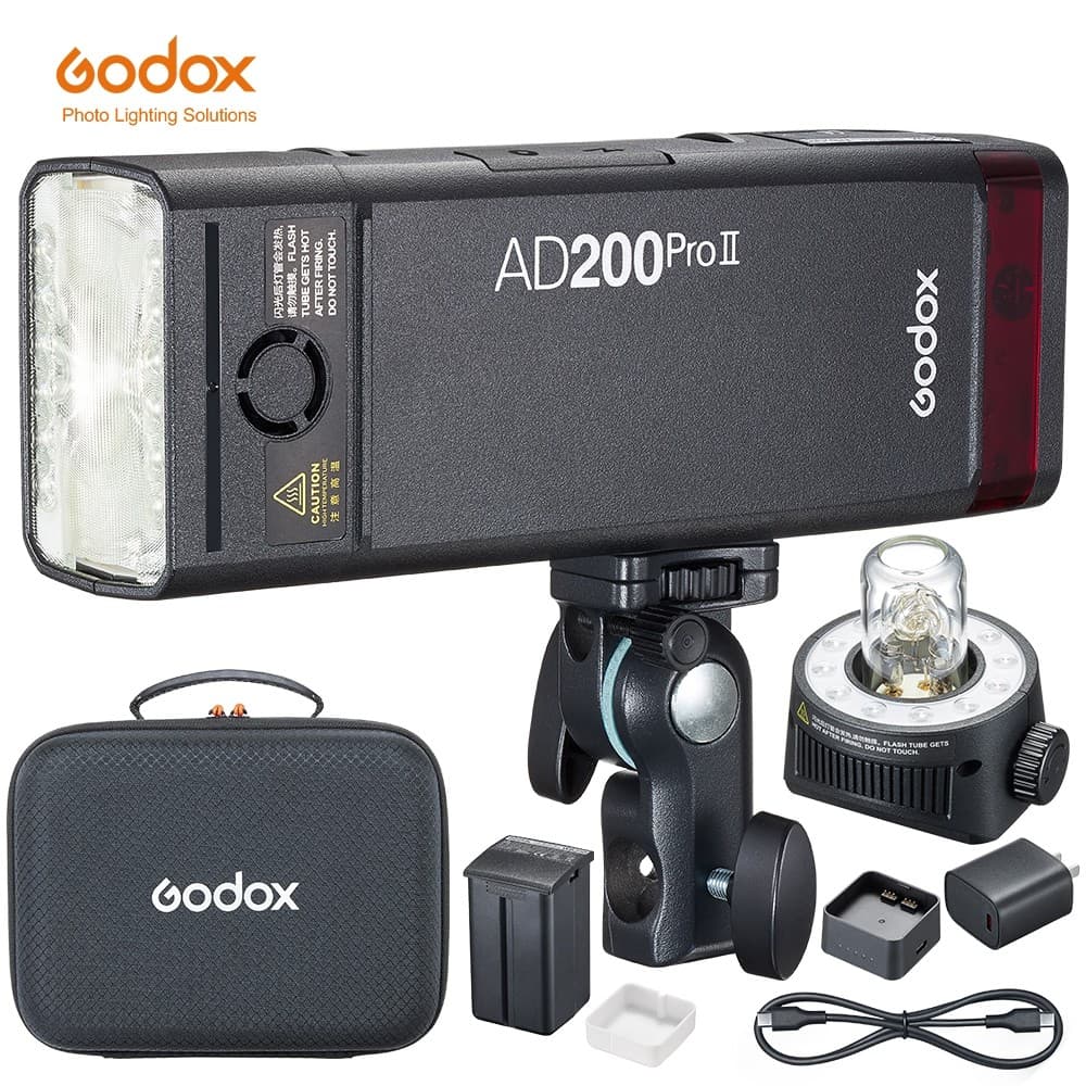 Original Godox-Flash De Bolso Automático Para Câmera Sem Fio , AD200Pro II , TTL 2.4G , Compatível Com Bery Trigger