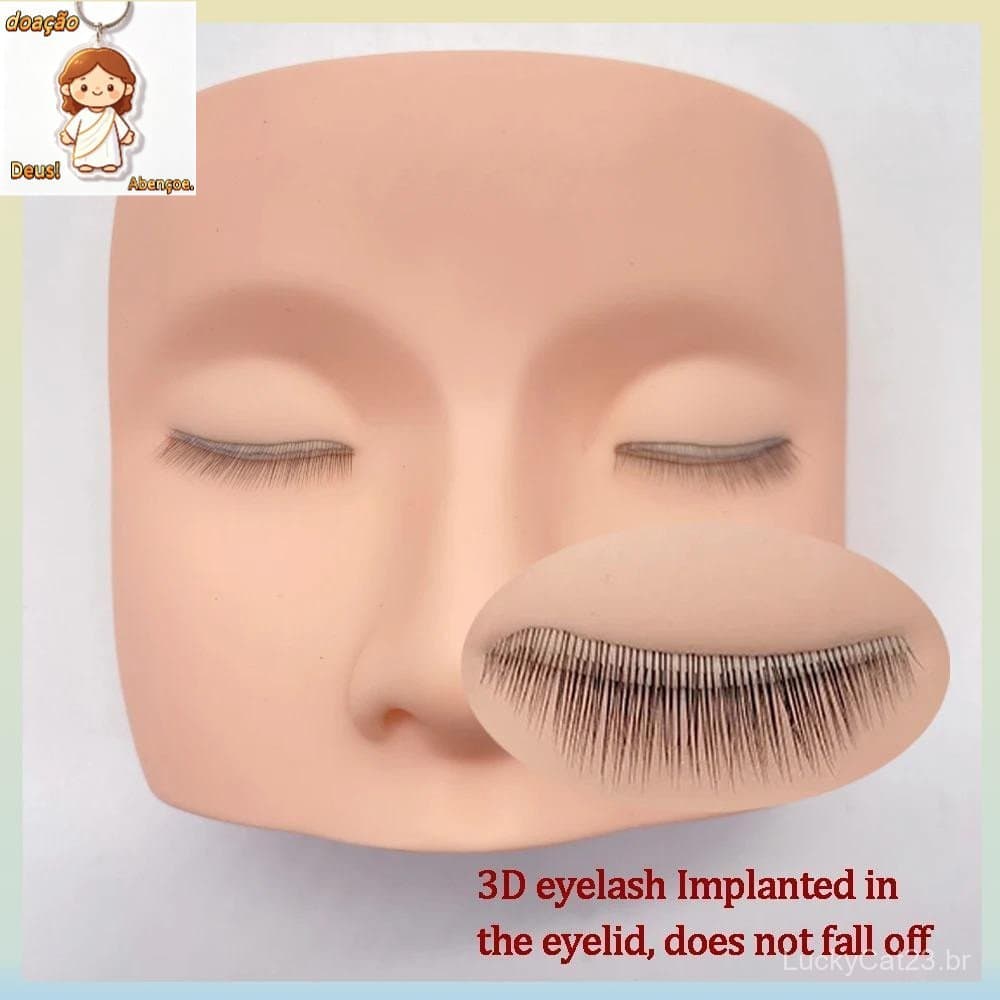 Cabeça De Manequim De Cílios , Boneca De Silicone De Alta Qualidade Simulados
