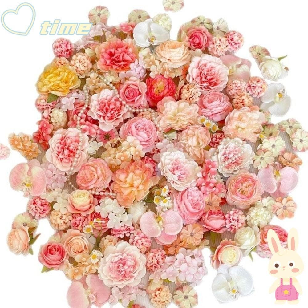 Flores Falsas De Seda Do Tempo , Cabeça De Flor Artificial De Mistura Aleatória De 3cm-10cm , Mini Artesanato De Guirlan