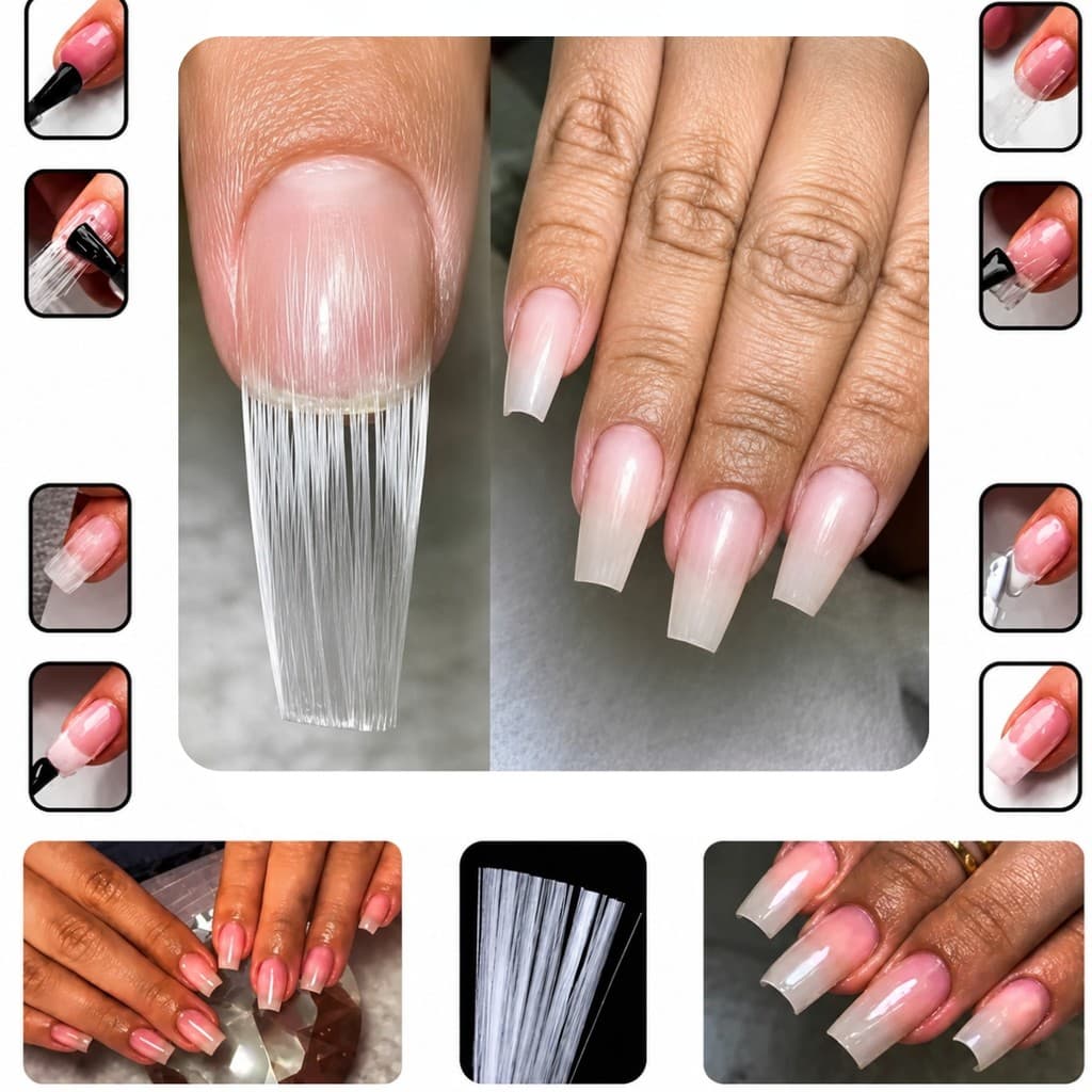 100  Fibra De UNHA Fio A Fio Unha Gel Nails Alongamento 100 unidadesManicure Profissional Qualidade