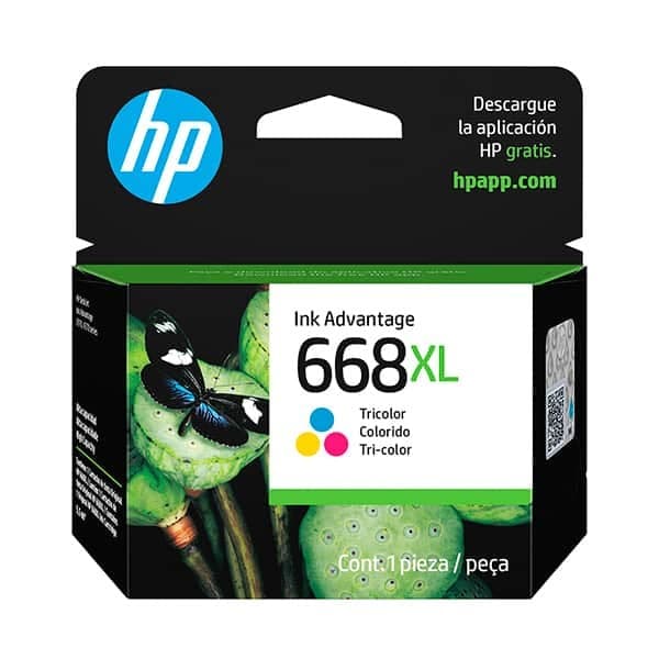 Cartucho de Tinta HP 668XL Colorido Original (7FP38VL)