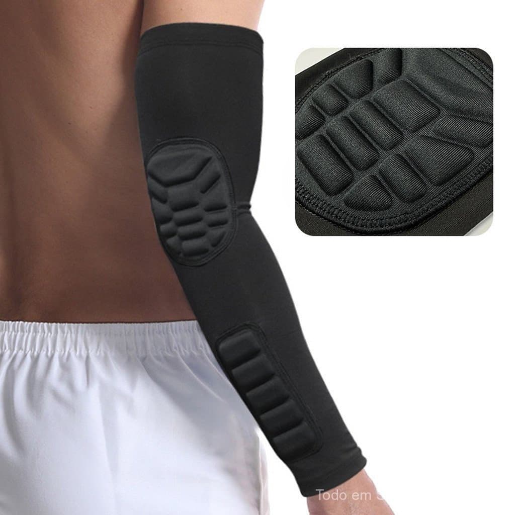 1PC Braço Cotovelo Mangas Favo De Mel Crashproof Cotoveleiras Para Jovens Adultos Esportes Futebol Basquete Vôlei
