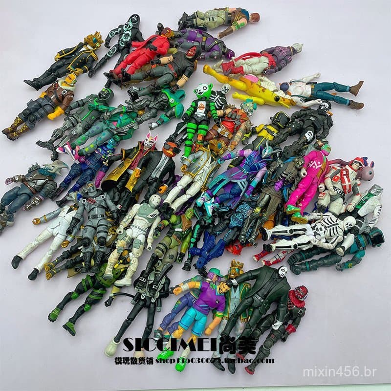 Novos itens soltos: diversas figuras de ação e acessórios do Fortnite de 3,75 polegadas, figuras articuladas e móveis.