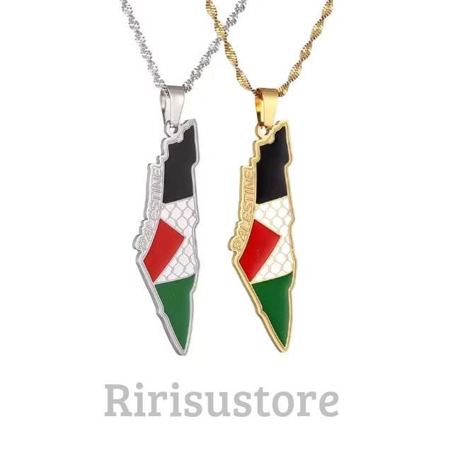 Colar Com Mapa Da Palestina Premium PL173 | Acessórios Estéticos , Elegantes E Para Bandeira Adequado Presentes , Lembra