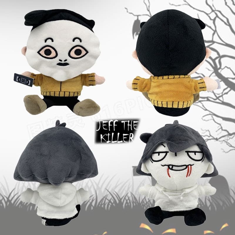 Jeff The Killer 2.0 Plush Soft And Cuddly , Ideal Para Fãs Do Personagem , Disponível Na Cor Marrom Ou Branca , 22cm