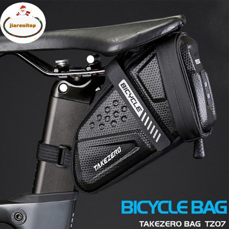 jiarenitop Moda À Prova Dwaterproof Água Saco De Bicicleta Estrada Alforjes Reflexivo Listrado Ferramenta Titular Acessó