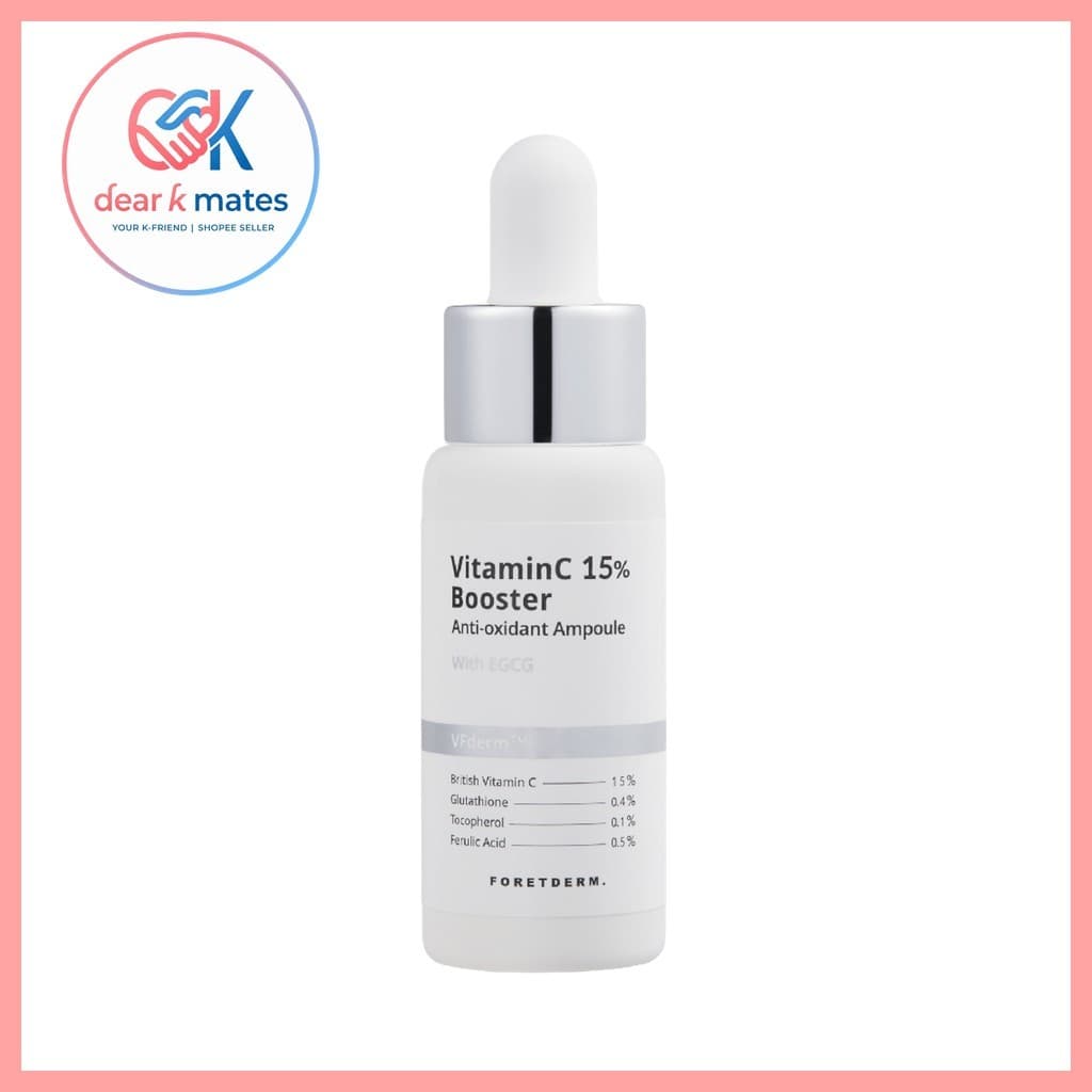 [FORETDEM] Vitamina C 15 % Ampola Booster 20ml Soro Facial Diário | Cuidados Com A Pele Coreanos
