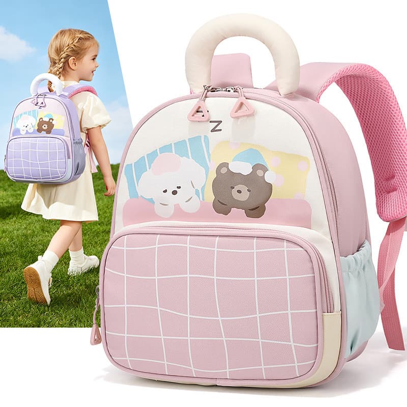 Mochila infantil para meninos e meninas de 3 a 6 anos, nova mochila infantil, casual, leve, versátil, mochila de duas al