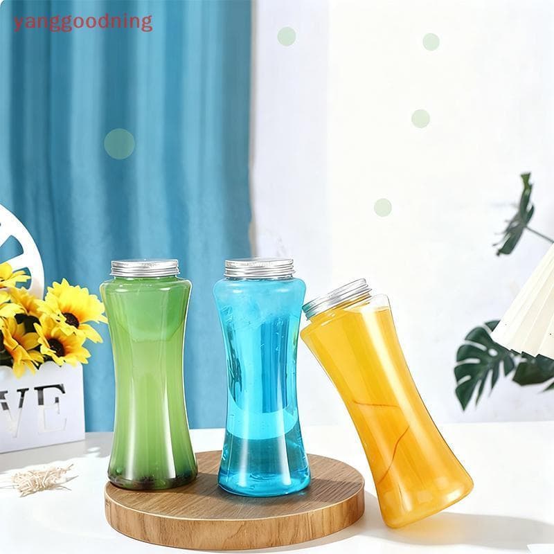 (YGN) 1 Pcs Portátil Leite Chá Beber Garrafa De Bebidas Copos De Água De Plástico Transparente Café Suco Garrafas