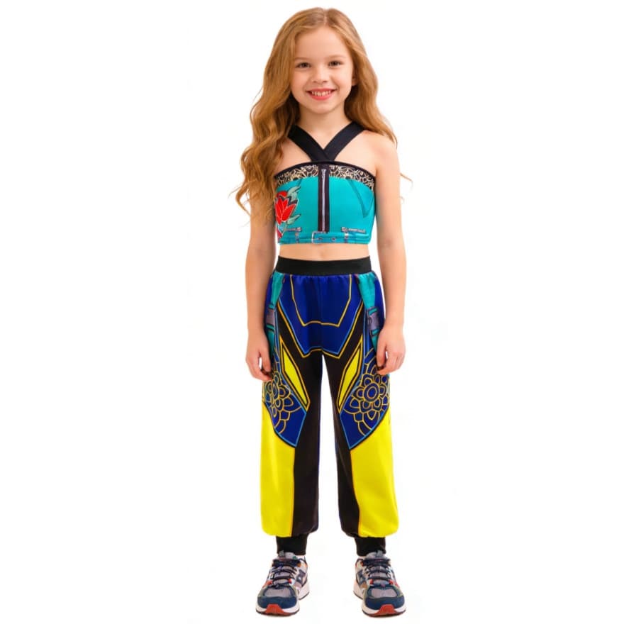 Conjunto de Fantasia de Cosplay da Zoey do Filme de Anime, Trajes de Roleplay de Grupo de Ídolos K-Pop para Meninas, par