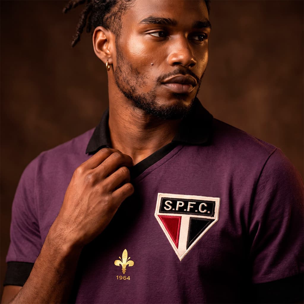 Camisa São Paulo Retrô Firenze 1964 - Linha Ouro Masculina