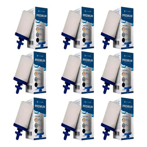 Kit 09 Velas Para Filtro Barro Alcalina Premium Tripla Ação