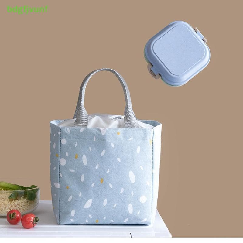 BDGF Isolado Saco De Almoço De Linho Falso Elegante Simples Grande Capacidade Portátil Transportador De Alimentos Para T