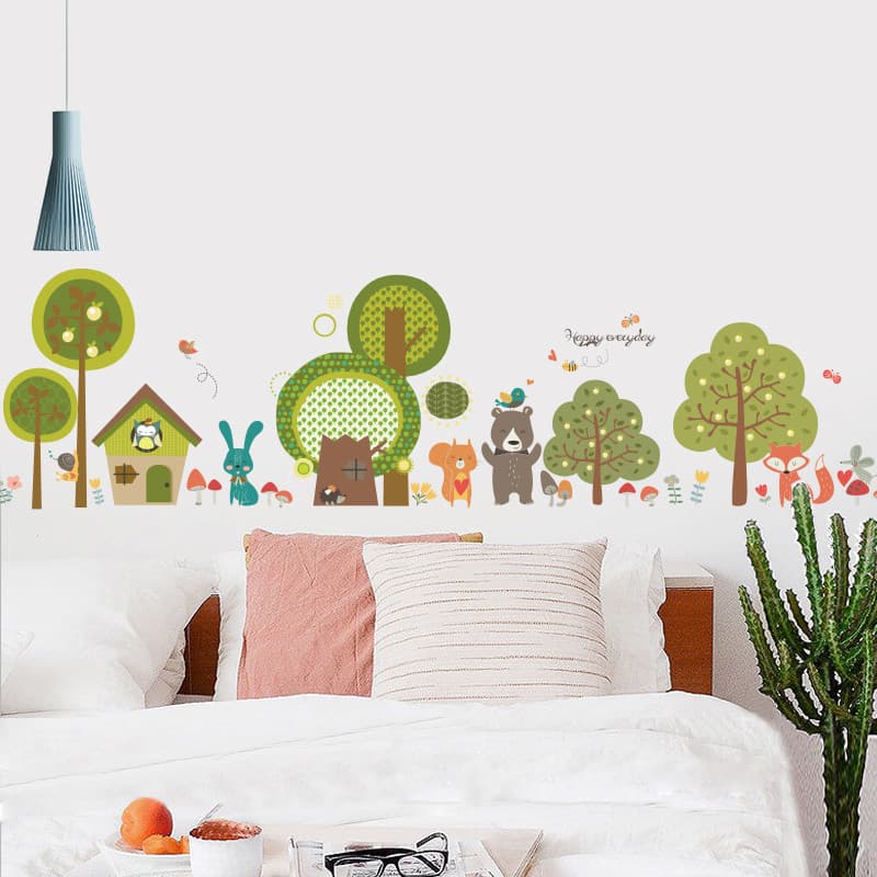 Adesivos de parede de fundo de cabeceira de quarto fresco cintura rodapé decoração de parede papel de parede autoadesivo