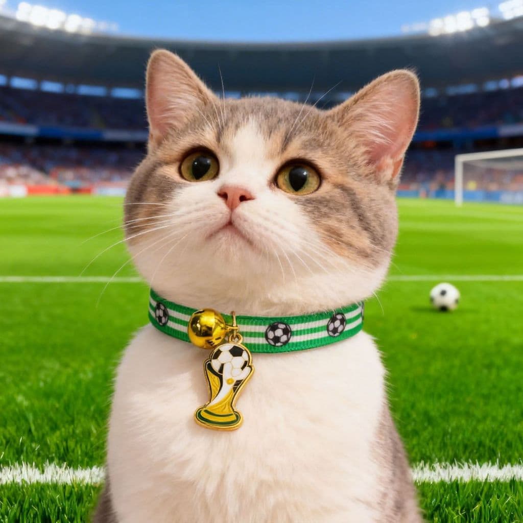 Coleira Para Animais De Estimação De Futebol Da Copa Do Mundo 2026 Gatinhos E Cães Com Decorações De Sino