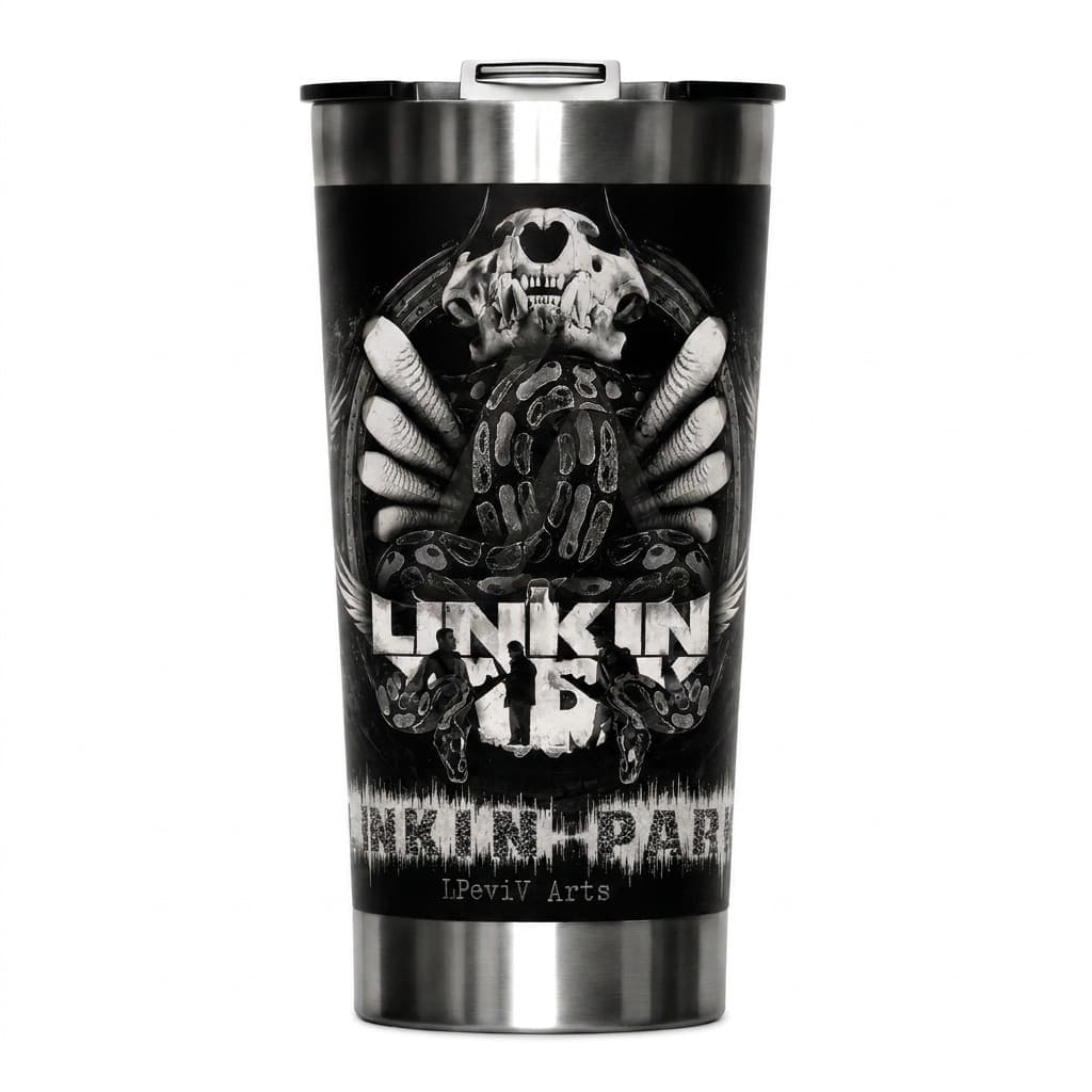 Copo Térmico 473ml Inox com Tampa - Rock- Black