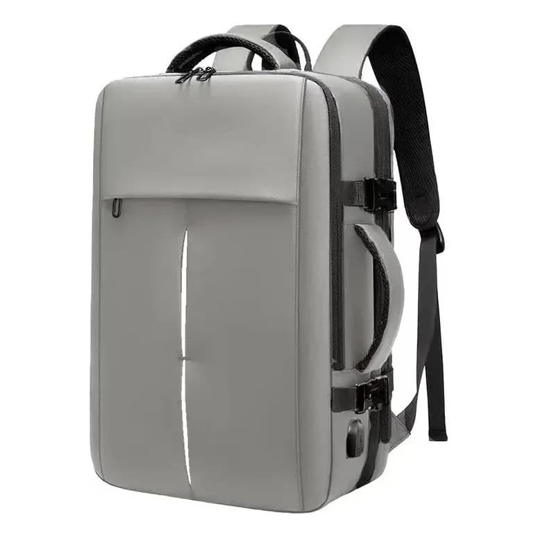 Mochila Viagem 45l Expansível Executiva Notebook Impermeável Cinza