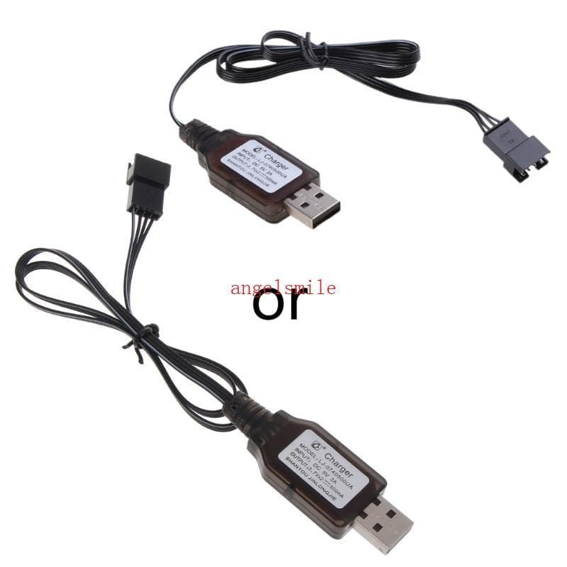 7 4v 3 7v x2 Carregador SM-4P Li-ion Elétrico RC Brinquedos Carro Carregamento USB