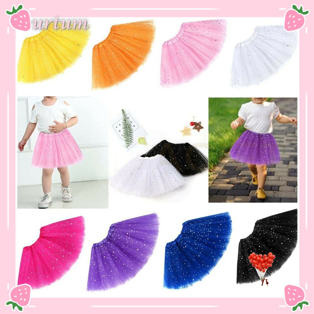 URTUM 3 Camadas Vestido De Festa Princesa Balé Dança Presentes Meninas Crianças