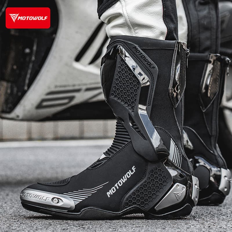 2026 Novo estilo botas de ciclismo para motocicleta pista de corrida proteção esportiva sapatos de motocicleta corrida O