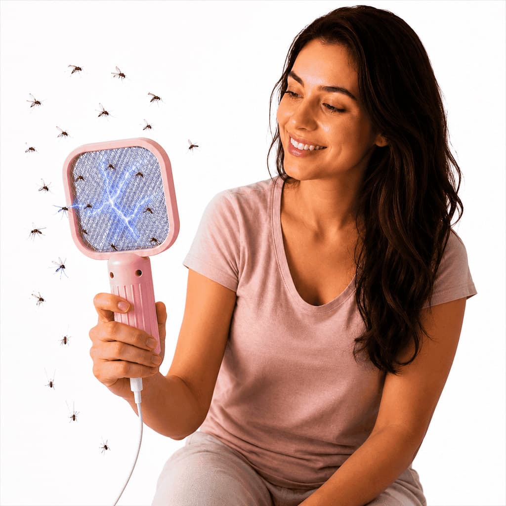 Mini Raquete Elétrica Mata Mosquito USB Conforto Portátil