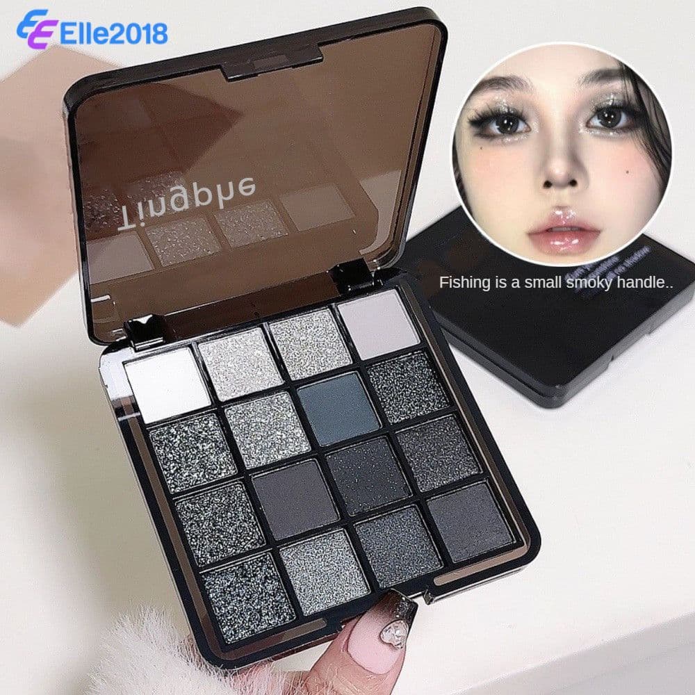 Paleta de Sombras TINGPHE em Tons Terrosos, Cores Suaves, Beleza, Paleta de Sombras Preta Perolada, Especificações