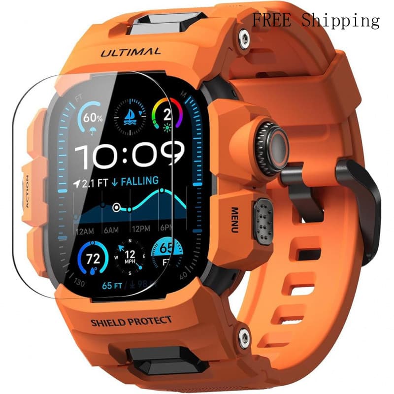 Capa Resistente ULTIMAL com Pulseira para Apple Watch 49mm, Compatível com Apple Watch Ultra 3/2/1, Capa Protetora à Pro