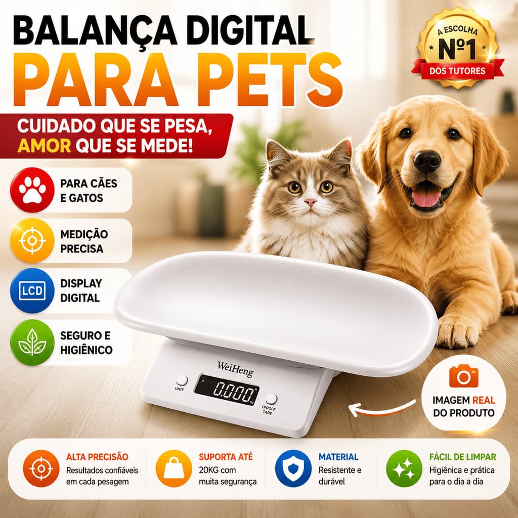 Balança Veterinaria Portatil Display LCD Precisao 1g Para Filhote Animais De Estimacao Cães Gatos Pesagem Digital