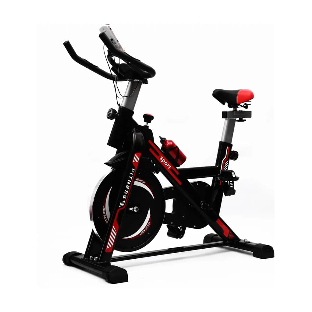 Bicicleta Ergométrica Spinning transmissão Magnética 8kg cor vermelha