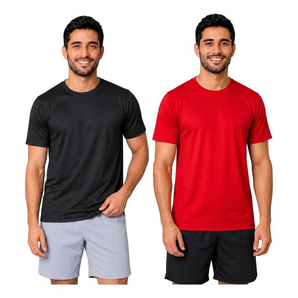 Kit 2 Camisetas Básicas Maculina Lisa Dry Fit Várias Cores