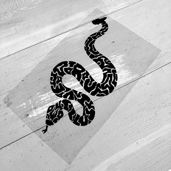 WZLQM87 ASN oco adesivo de carro pele de cobra padrão sangue frio Animal Totem tatuagem sem costura à prova dwaterproof