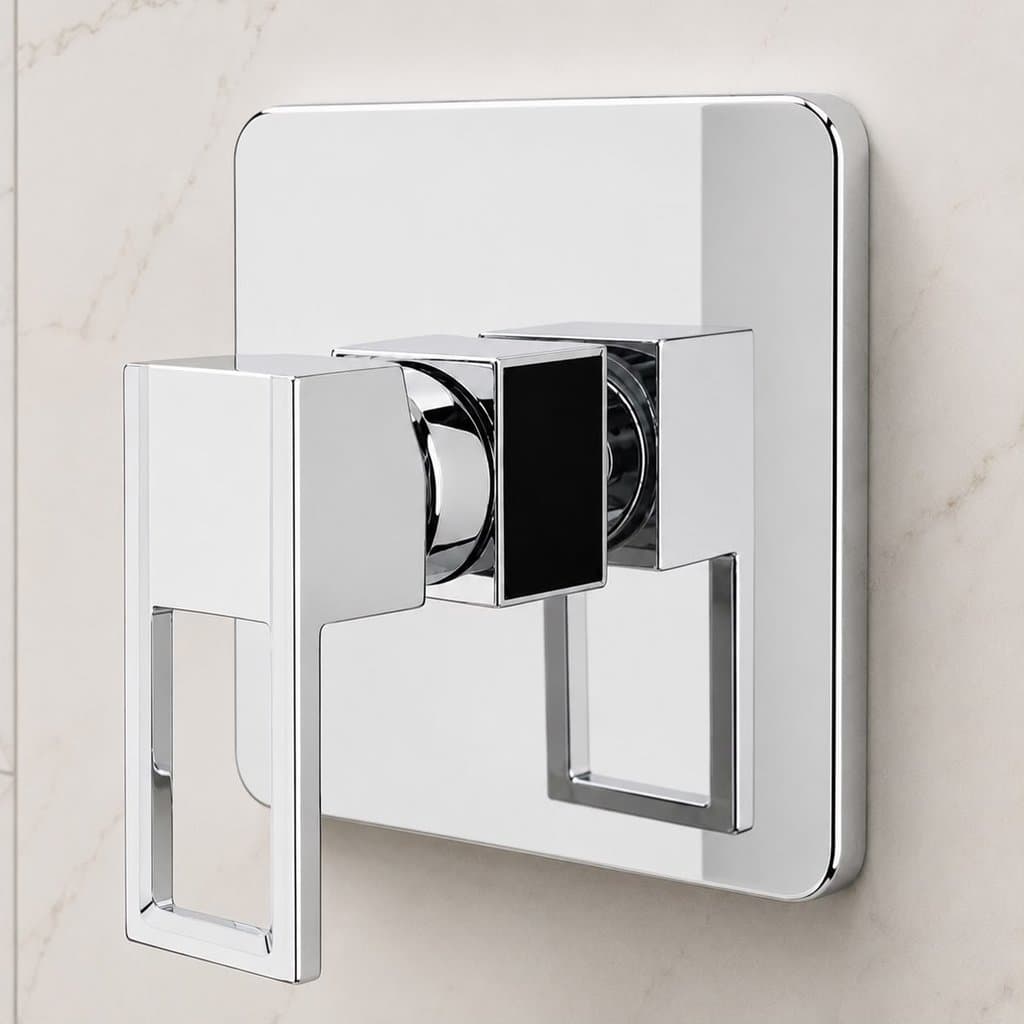 Acabamento de Registro Monocomando Misturador Quadrado Dubai Padrão Deca Cromado