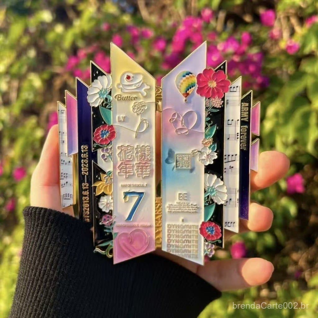 Broches De Emblema De Metal Do 10o Aniversário Kpop Idol Bangtan Boys