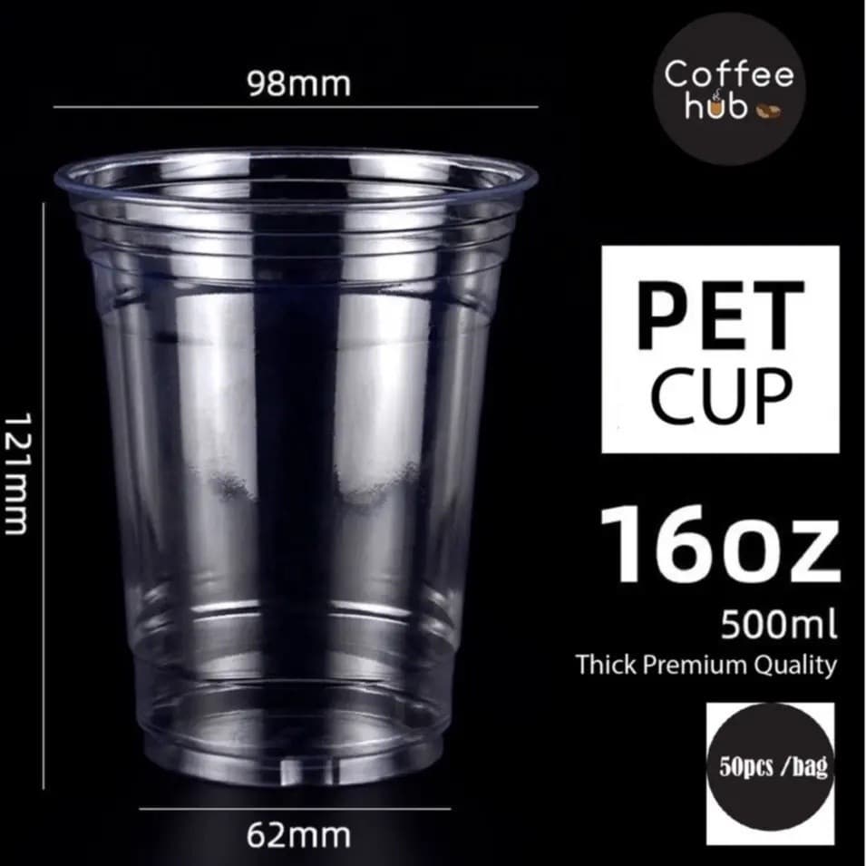 (Em estoque) ±45 peças Copo descartável para chá de leite Latte Boba para viagem com tampa plana e abaulada 12oz 16oz