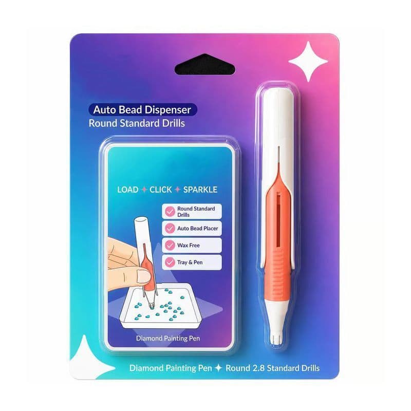 Estoque pronto Novo estilo de feijão Universal pintura diamante caneta dispensadora automática limpeza retrátil 8.9