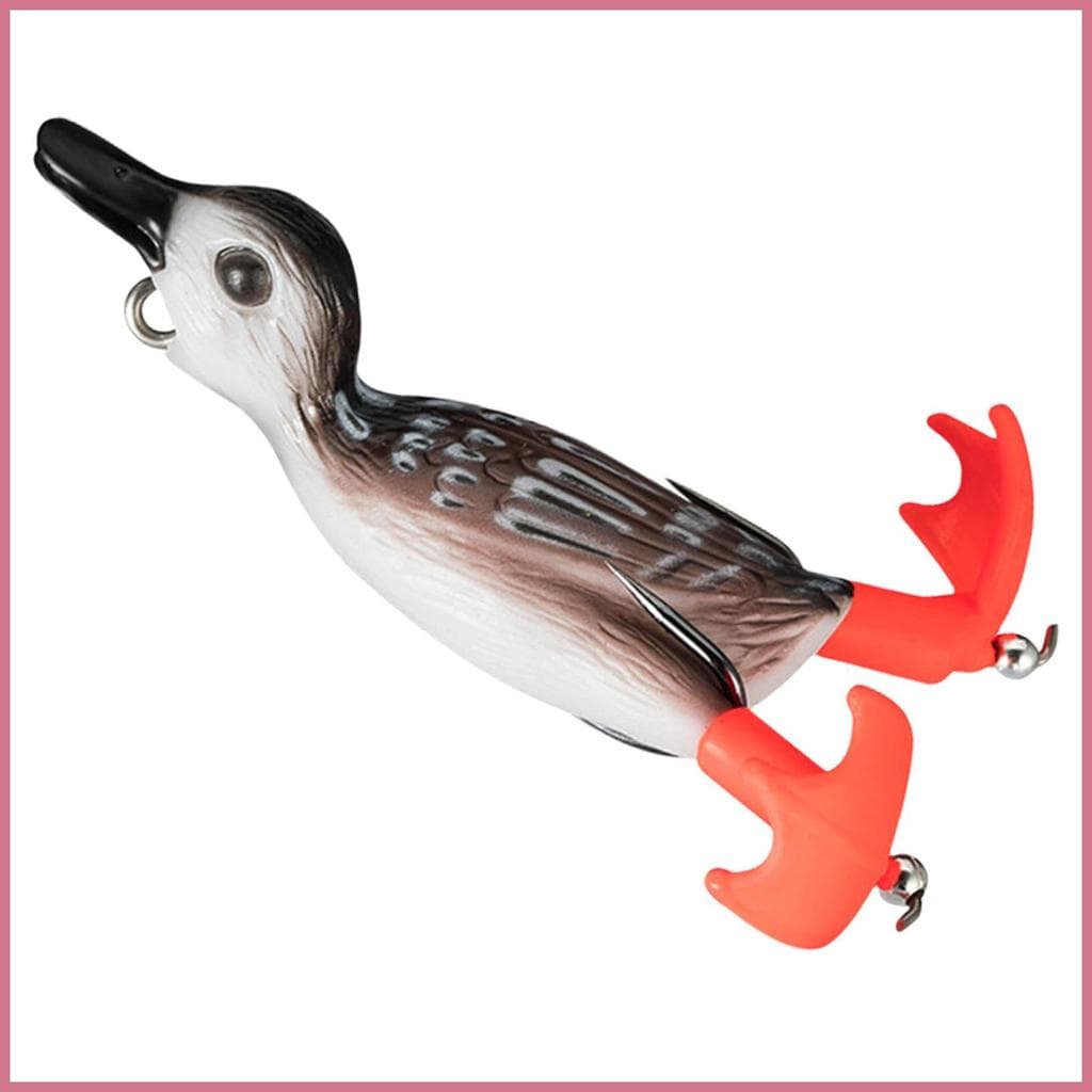 Iscas De Pesca De Pato De Água Superior Salpicos Pés Inclinados Hélice Realista Isca Swimbait Baixo Truta mubow2br