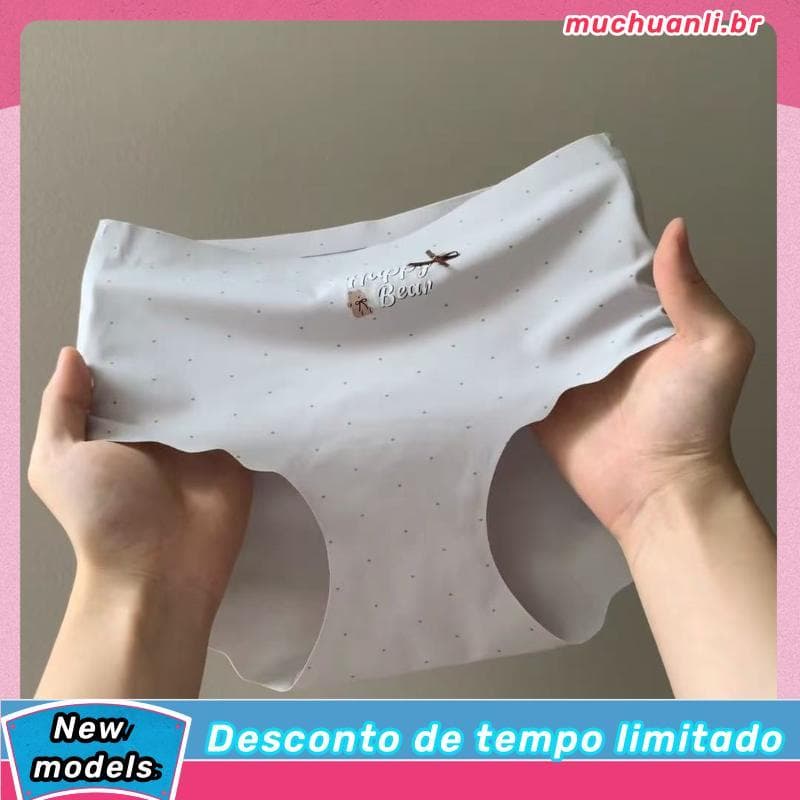 Seda gelo sem costura senhoras roupa interior doce urso 2026 novo estilo de alto valor sem nádegas verão estilo fino men